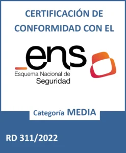 GICA0: Sistema Certificado en ENS Categoría Media. RD311-2022.